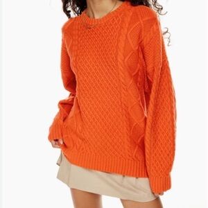 Aritzia Sunday Best Peggy Sweater 2XS in Orange